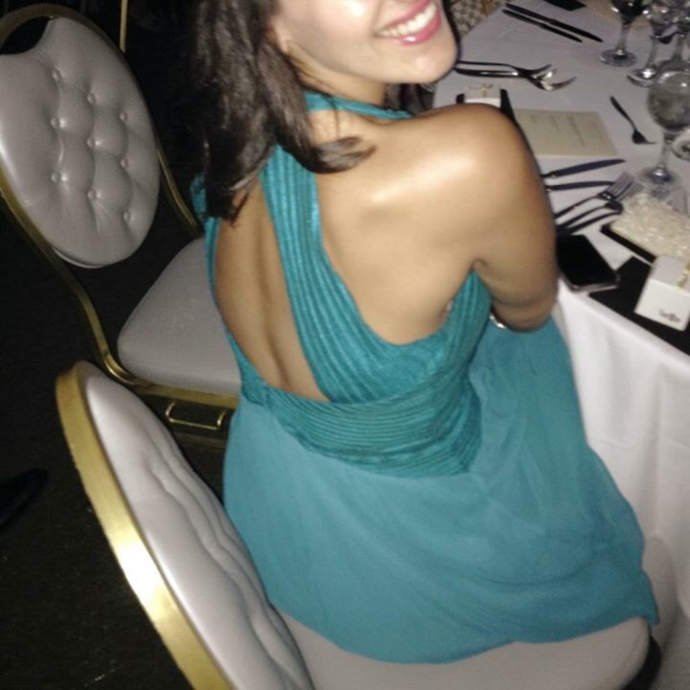 Backless cocktail dress